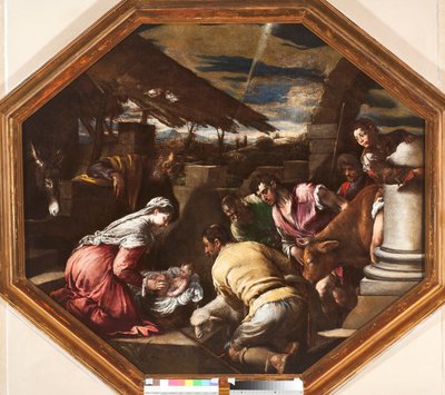 Adoration of the Shepherds by Francesco Bassano by Francesco Bassano