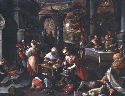 Lazarus at the Feast of Dives by Francesco (circle of) Bassano
