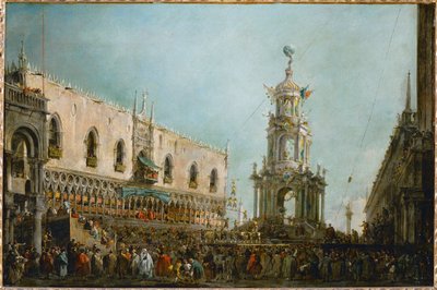 The Feast of Maundy Thursday in Venice, Italy by Francesco (circle of) Guardi