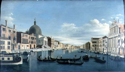 The Grand Canal, Venice with San Simeon Piccolo by Francesco (circle of) Tironi