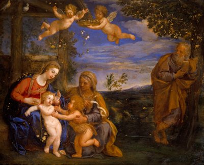 Holy Family with St Elizabeth and St John by Francesco Albani