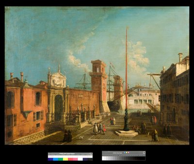 View of the Campo and the Gates of the Arsenal, Venice Painting by Francesco Albotto (1721-1757) 1743-1746 Private Collection by Francesco Albotto