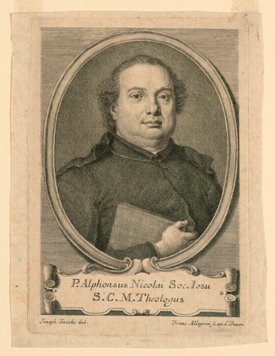 Portrait of P. Alphonsus Nicolai of Society of Jesus by Francesco Allegrini