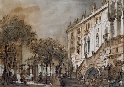 Set design by Francesco Bagnara for Otello, opera by Rossini, for performance at La Fenice Theatre in Venice by Francesco Bagnara