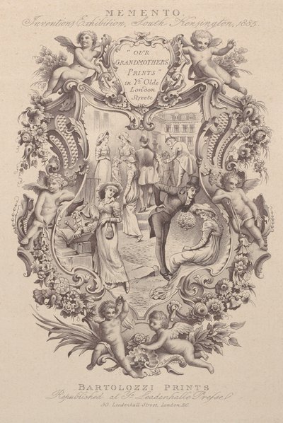 Advertisement for Memento, Inventions Exhibition, South Kensington by Francesco Bartolozzi