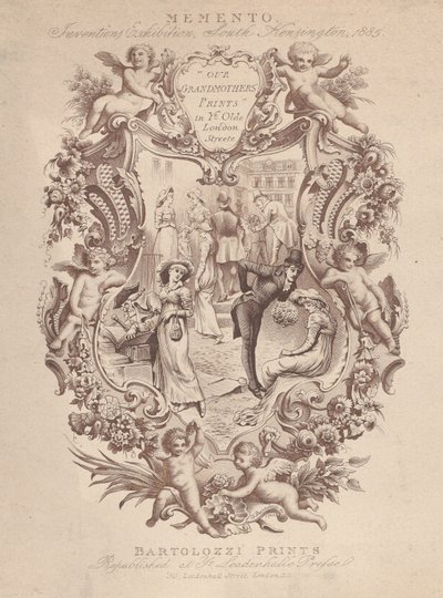 Advertisement for Memento, Inventions Exhibition, South Kensington, 1885 by Francesco Bartolozzi
