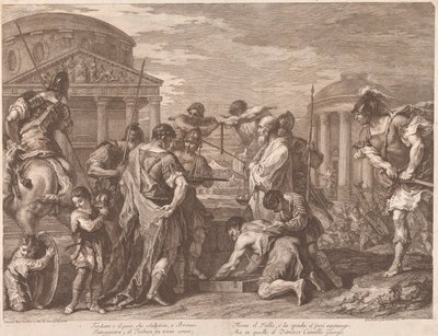 Camillus Rescuing Rome From Brennus by Francesco Bartolozzi