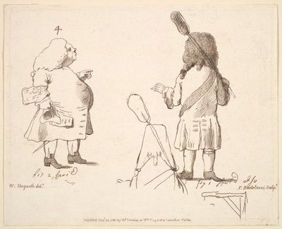 Caricatures of Lord Melcombe and Lord Winchelsea, December 22, 1781 by Francesco Bartolozzi