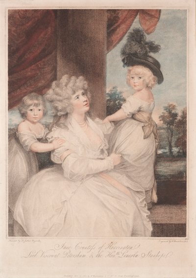 Jane, Countess of Harrington and Her Children by Francesco Bartolozzi