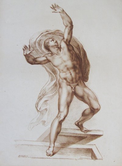 Male Figure copied from Michelangelo