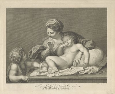 Mary with Child and Young John the Baptist by Francesco Bartolozzi