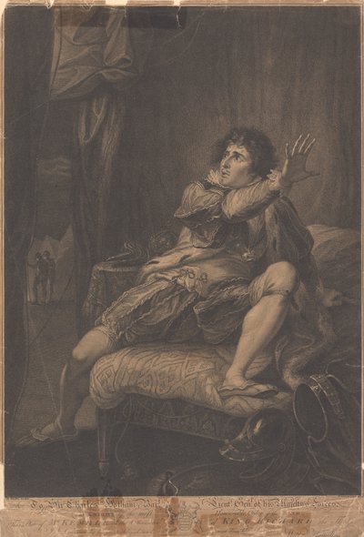 Mr. Kemble in the Character of King Richard the Third - "Richard III," Act V, Scene V by Francesco Bartolozzi
