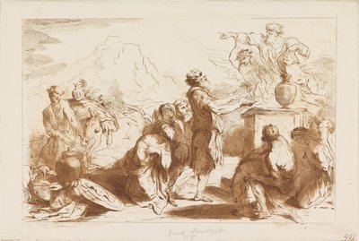 Offering of Noah (series title: Old and New Testament after Castiglione) by Francesco Bartolozzi