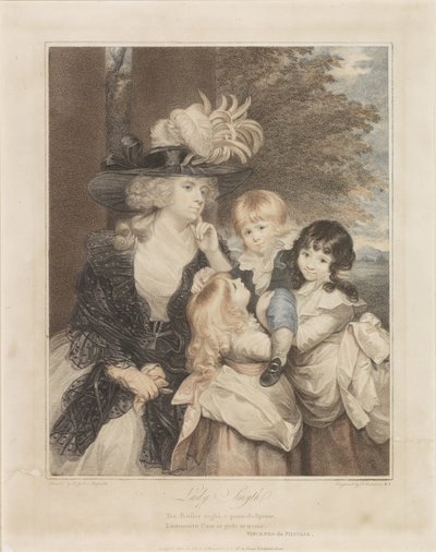 Portrait of Lady Smith and Her Three Children by Francesco Bartolozzi
