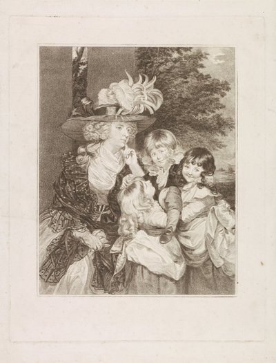 Portrait of Lady Smith and Her Three Children by Francesco Bartolozzi