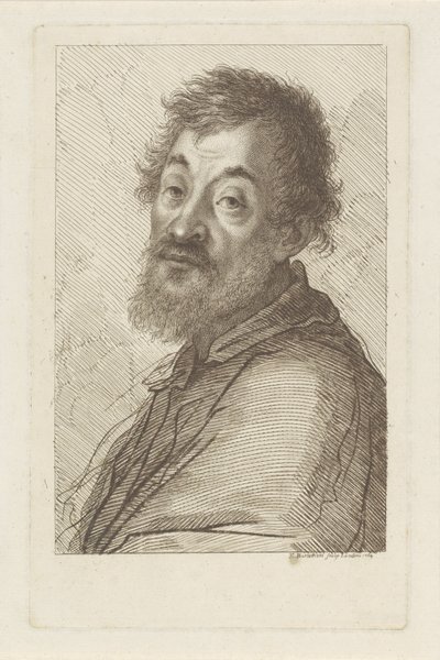 Portrait of a Man with Beard by Francesco Bartolozzi