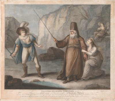 Prospero Disarming Ferdinand, Act I, Scene II by Francesco Bartolozzi