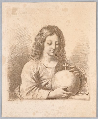 Salvator Mundi, with a Globe and a Cross by Francesco Bartolozzi