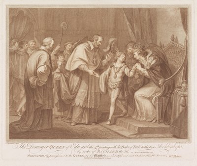 The Dowager Queen of Edward IV Parting with the Duke of York to the Two Archbishops, by Order of Richard III by Francesco Bartolozzi