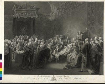 The death of Earl of Chatham William Pitt by Francesco Bartolozzi