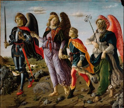 The Three Archangels and Tobit by Francesco Botticini