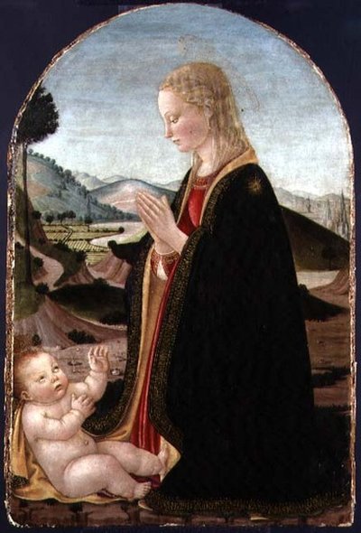 Virgin Adoring the Child by Francesco Botticini