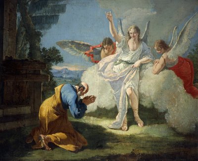Abraham is Visited by Angels by Francesco Fontebasso
