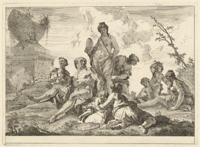 Venus and Vulcan with Three Nymphs and Three Cupids by Francesco Fontebasso