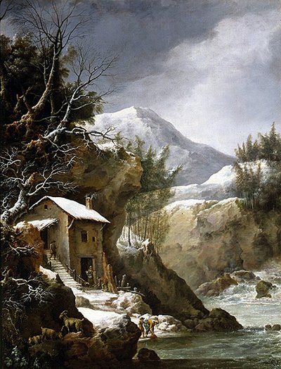 Winter Scene in the Mountains by Francesco Foschi