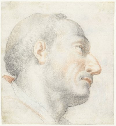 The Head of San Carlo Borromeo by Francesco Furini (attributed to)