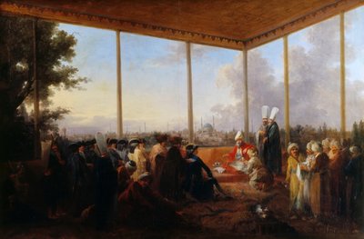 Audience Given in Constantinople by the Grand Vizier Aimali Carac for Francois-Emmanuel Guignard by Francesco Giuseppe Casanova