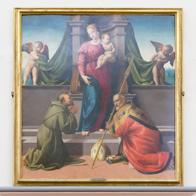 Madonna and Child with Saint Francis and Zenobius by Francesco Granacci