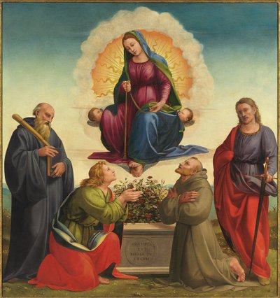 Madonna delle Cintola with Saints Benedict, Thomas, Francis and Julian by Francesco Granacci