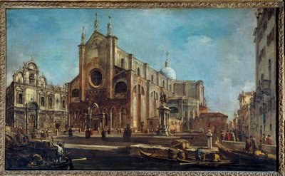 Campo of the Church Giovanni and Paolo with the Scuola di San Marco in Venice Around 1766-1770 by Francesco Guardi