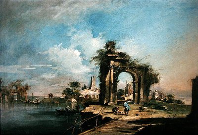 Capriccio with a Ruined Arch by Francesco Guardi
