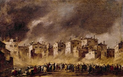 Fire in the Oil Depot in San Marcuola, 1790 by Francesco Guardi