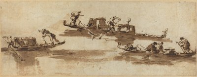 Gondolas by Francesco Guardi