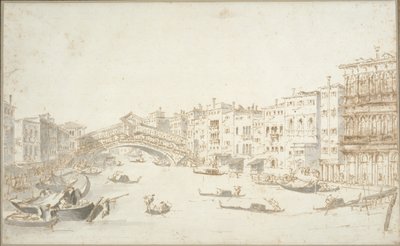 The Rialto Bridge by Francesco Guardi
