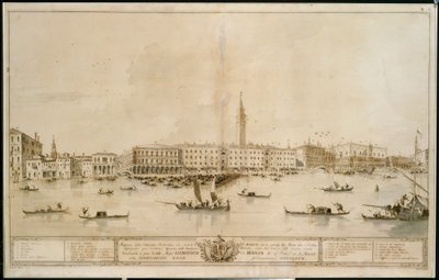 Panorama of Venice from the Bacino di San Marco, Including the Project for the Proposed Teatro Manin by Francesco Guardi