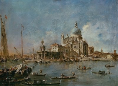 Punta Della Dogana with Santa Maria della Salute by Francesco Guardi