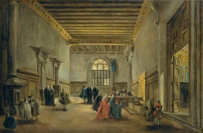 The Antechamber of the Sala del Maggior Consiglio by Francesco Guardi