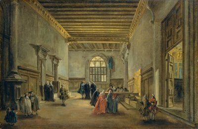 The Antechamber of the Sala del Maggior Consiglio by Francesco Guardi