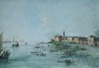 The Giudecca Canal with the Church of Saint Martha by Francesco Guardi