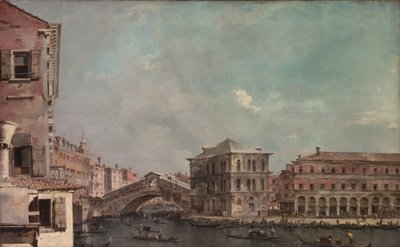 The Grand Canal above the Rialto by Francesco Guardi