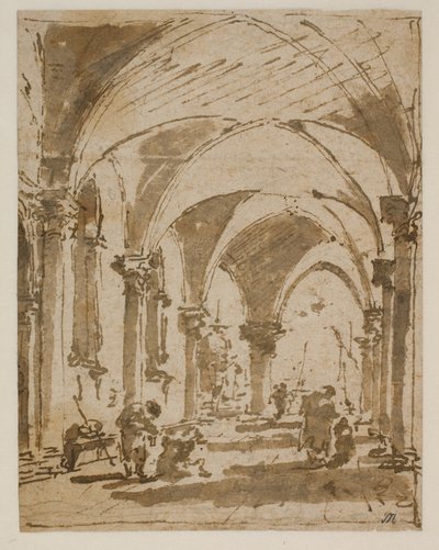 The Arcade of the Doge’s Palace Towards the Piazzetta by Francesco Guardi