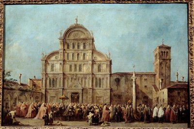 The Procession of the Doge of Venice to the Church of San Zaccaria on Easter Day by Francesco Guardi