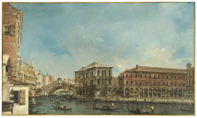 Venice: The Rialto Bridge with the Palazzo dei Camerlenghi by Francesco Guardi