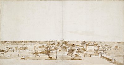 View across the Garden of the Villa Loredan, mid 18th century by Francesco Guardi