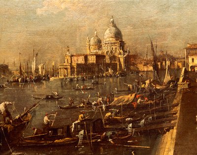View of Molo Towards Santa Maria della Salute by Francesco Guardi