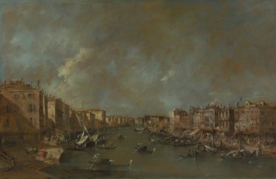 View of the Grand Canal from the Rialto Bridge by Francesco Guardi
